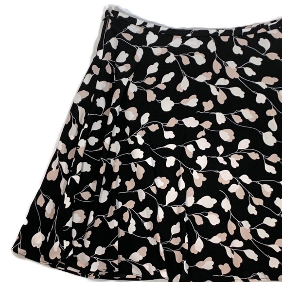 Loft women's skirt a line black blush print large - Picture 6 of 11